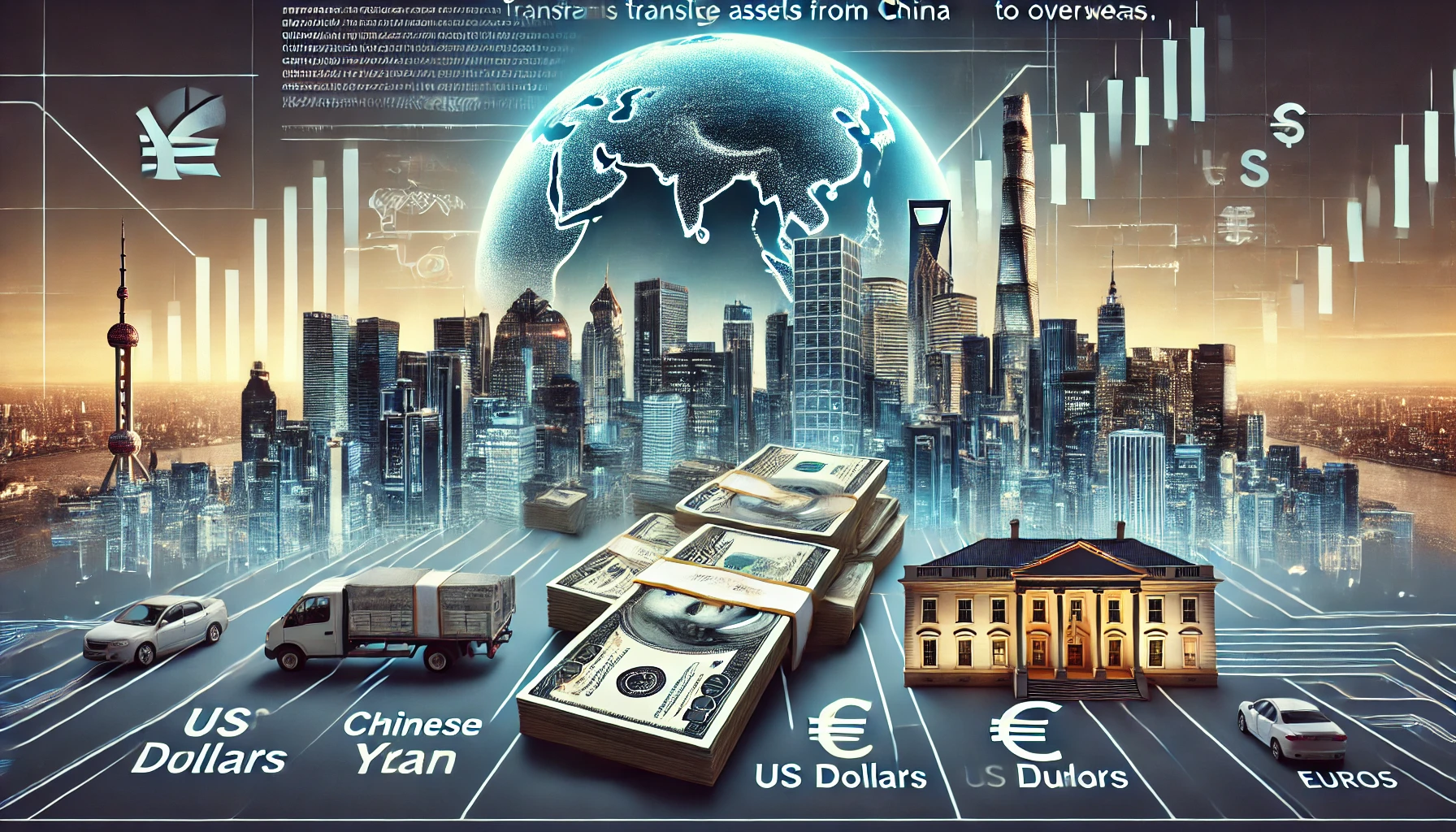 DALL·E 2024-07-19 09.48.09 - A professional widescreen background image emphasizing the transfer of large assets from China to overseas. The image should feature visual elements l