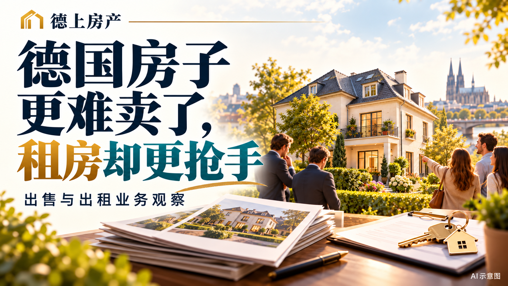 德国房子更难卖了，租房却更抢手，出售与出租业务观察AI示意图